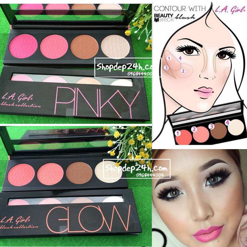 Phấn má hồng + tạo khối L.A Girl Beauty Brick Blush Collection