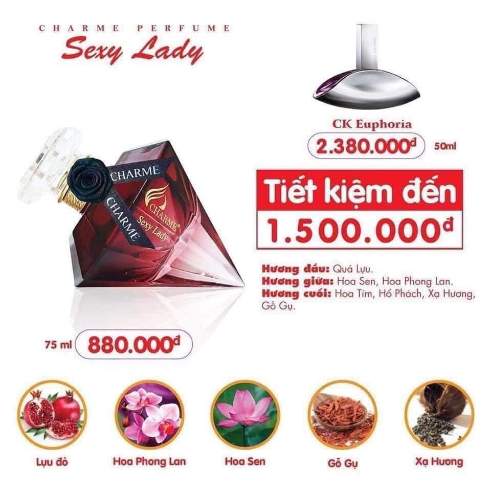 [Charme] Nước Hoa Nữ Charme Sexy Lady 75ml