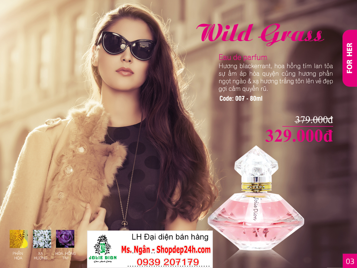 [Jolie Dion] Nước hoa nữ Wild Grass for women EDP 80ml