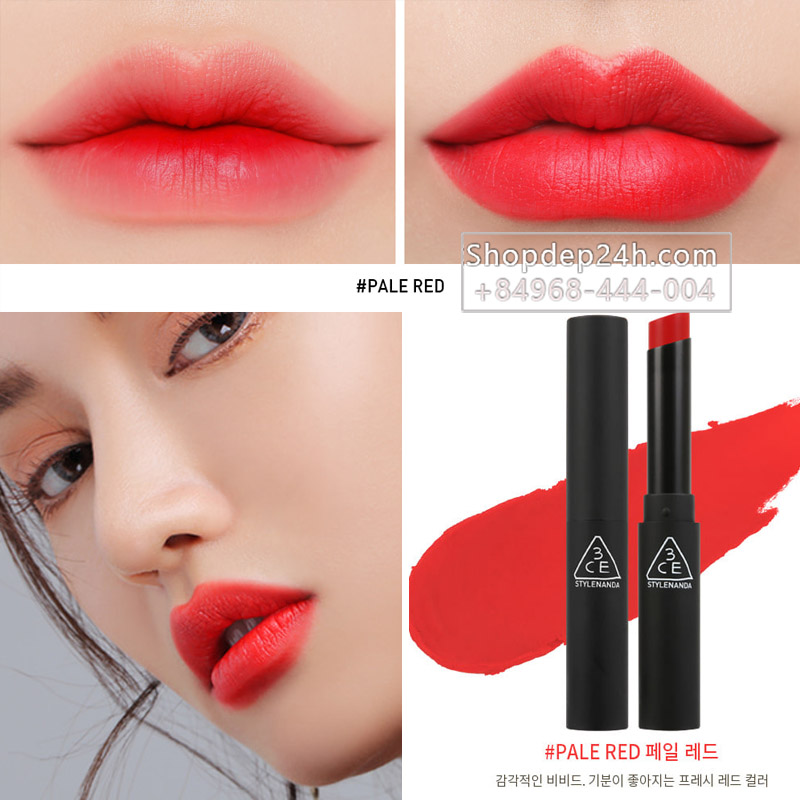 [3CE] Son thỏi 3ce Slim Velvet Lip color #Pale Red