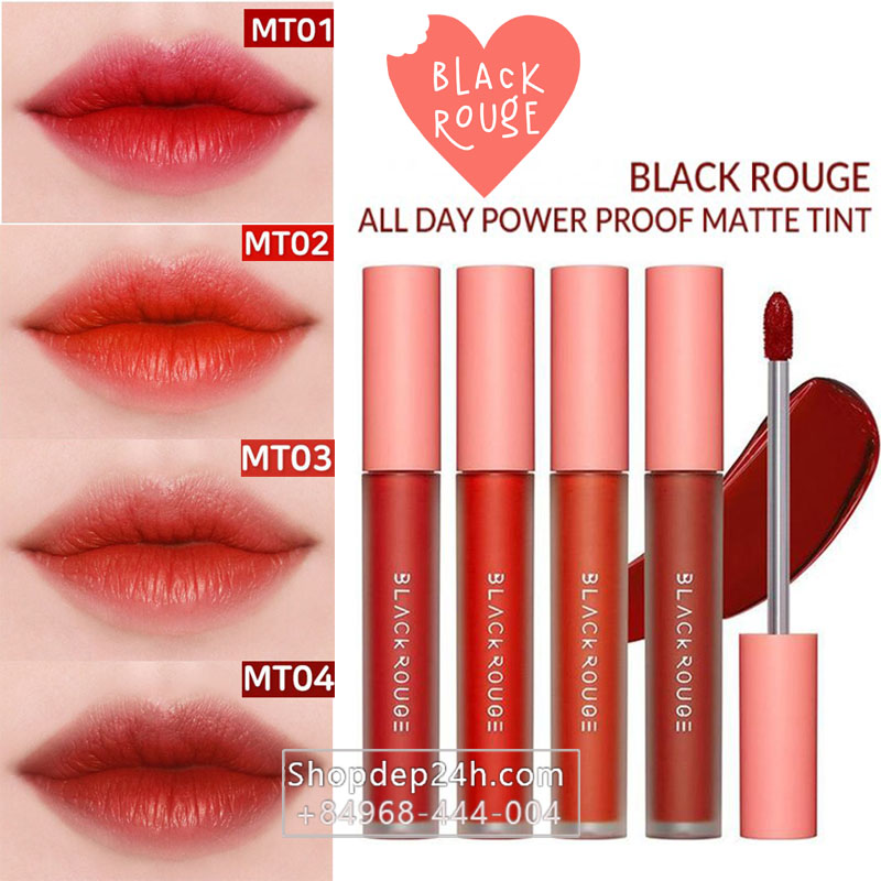 [Black Rouge] Son kem lì Black Rouge All day power proof matte tint
