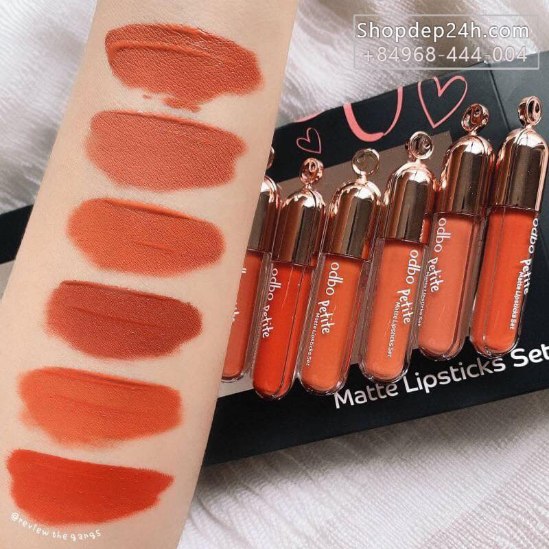 [Odbo] Set son kem lì Odbo Thái 6 cây matte lipsticks set