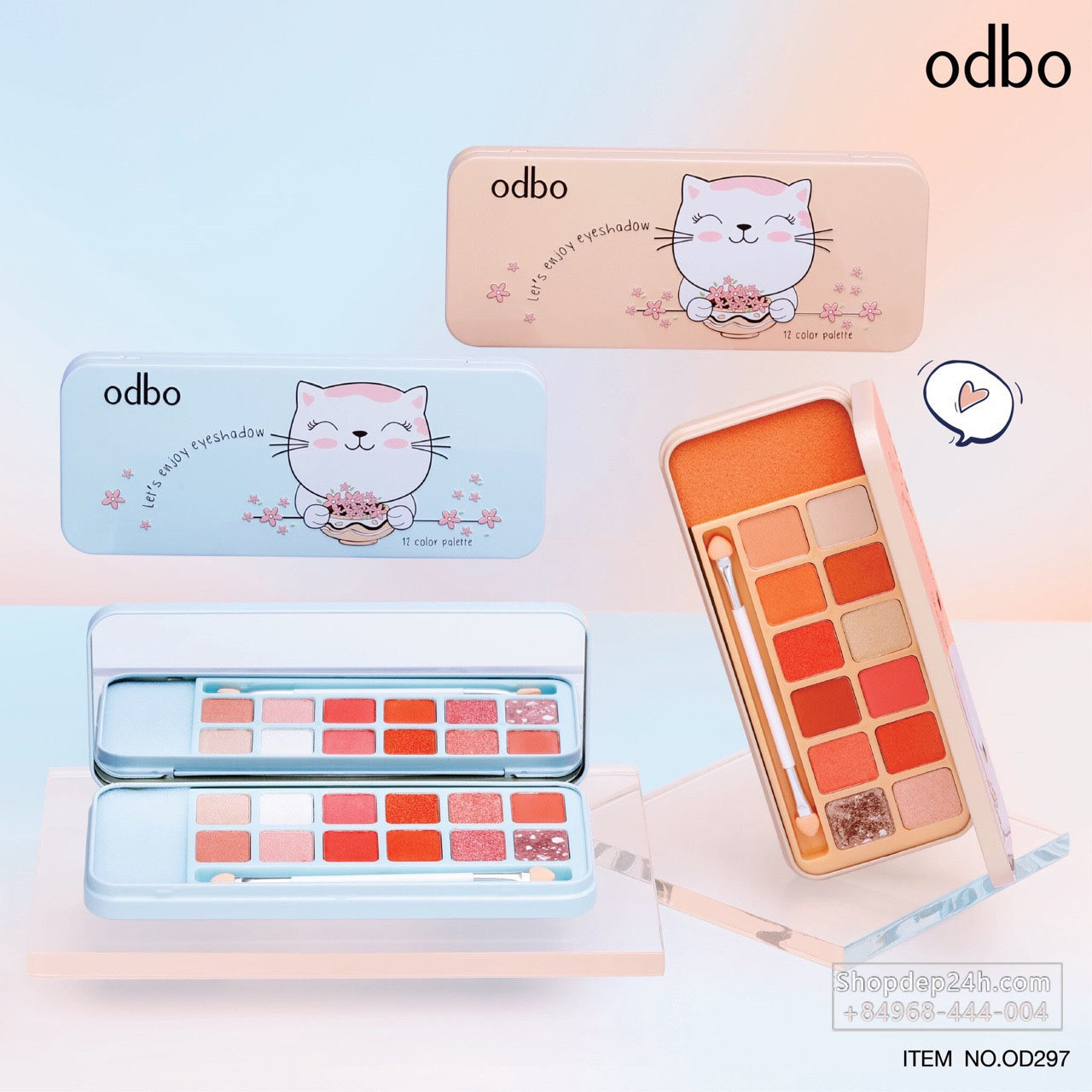 [Odbo] Phấn mắt Odbo Lets enjoy eyeshadow 12 Color Palette